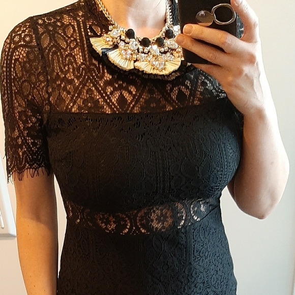 Eyelash Lace Panel Dress - Picture 1 of 6